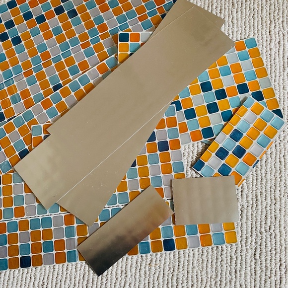 Funlife | 8 Sheets I 3D Peel & Stick Mosaic Tile Backsplash I Fashion Orange - Picture 14 of 14